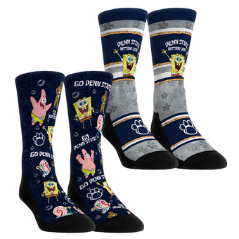 Youth Rock Em  Navy Penn State Nittany Lions SpongeBob SquarePants Two-Pack Crew Socks Set