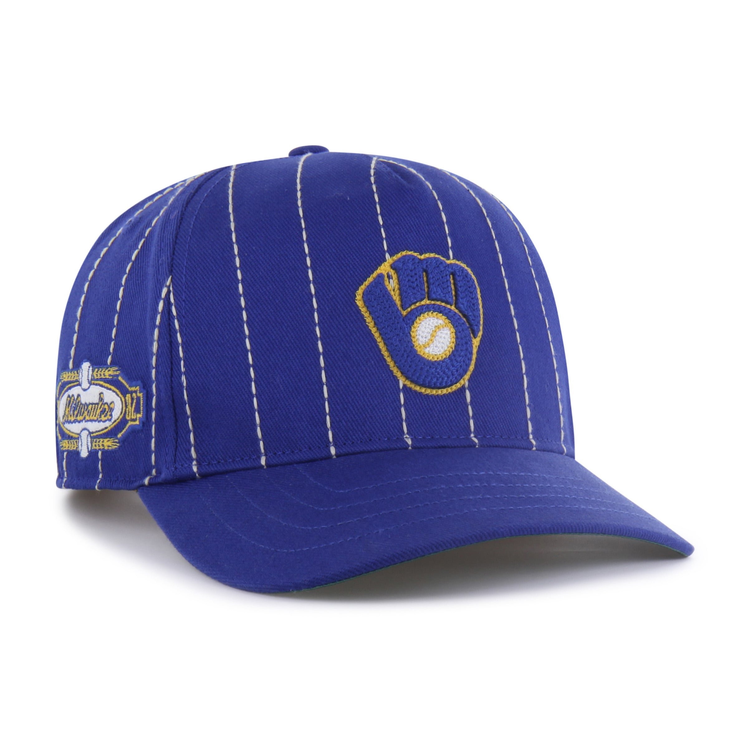 Men's '47 x Rawlings Royal Milwaukee Brewers Pinstripe Hitch Adjustable Hat