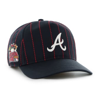 Men's '47 x Rawlings Navy Atlanta Braves Pinstripe Hitch Adjustable Hat