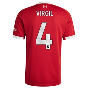 Maillot Liverpool adidas Domicile 25/26 avec flocage Virgil 4, vue 4