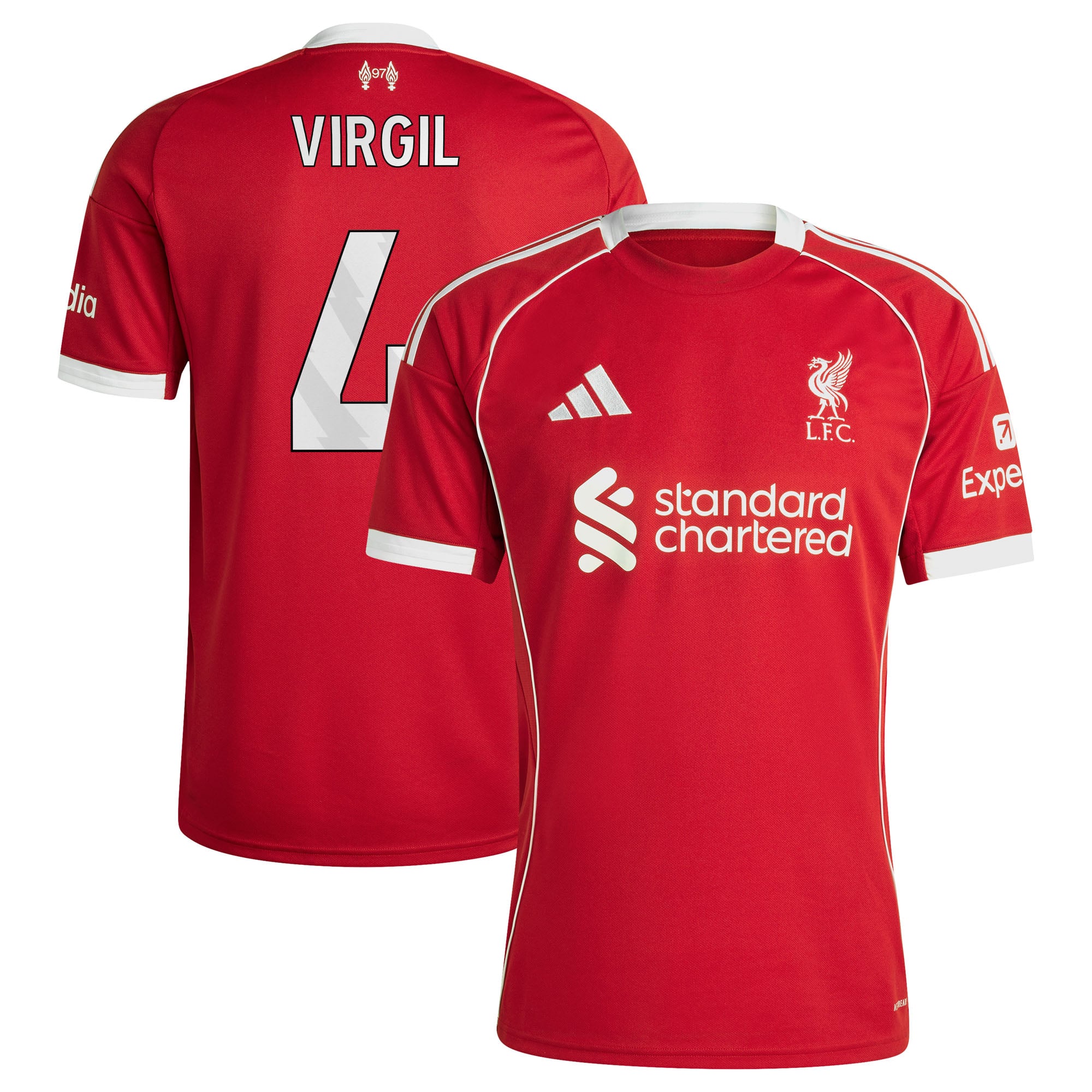 Maillot Liverpool adidas Domicile 25/26 avec flocage Virgil 4