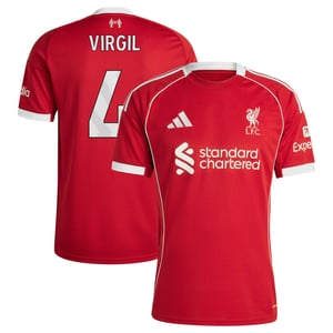 Maillot Liverpool adidas Domicile 25/26 avec flocage Virgil 4, vue 1