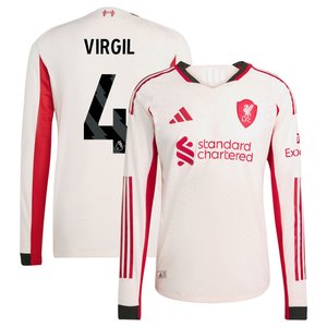 Maillot Authentique adidas Liverpool Extérieur 25/26 - Manches Longues avec flocage Virgil 4, vue 2