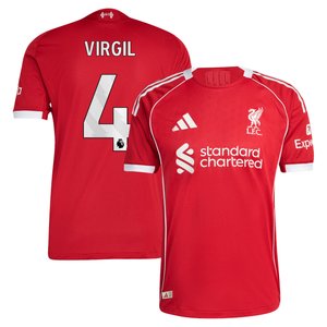 Maillot Authentique Liverpool adidas Domicile 25/26 avec flocage Virgil 4, vue 2
