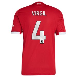 Maillot Authentique Liverpool adidas Domicile 25/26 avec flocage Virgil 4, vue 4