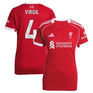 Maillot Liverpool adidas Domicile 25/26 - Femmes avec flocage Virgil 4, vue 1