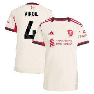 Maillot adidas Liverpool Extérieur 25/26 - Femmes avec flocage Virgil 4, vue 1
