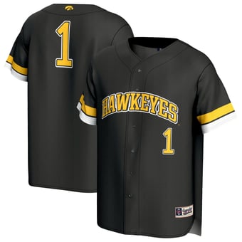 Youth GameDay Greats #1 Black Iowa Hawkeyes Lightweight Collegiate Baseball Fashion Jersey