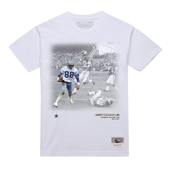 Men's Mitchell & Ness Drew Pearson White Dallas Cowboys Moments T-Shirt