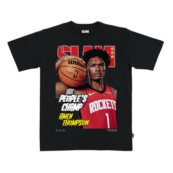 Unisex SLAM Amen Thompson Black Houston Rockets Cover T-Shirt