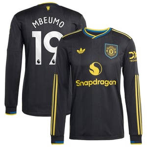 Maillot Troisième Manchester United adidas Authentic 2025-26 - Manches longues avec flocage Mbeumo 19, vue 2