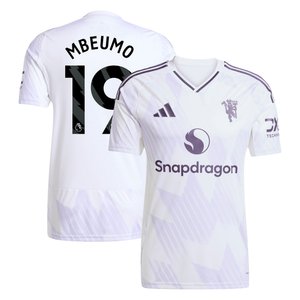 Maillot Extérieur de Manchester United adidas 2025-26 avec flocage Mbeumo 19, vue 2