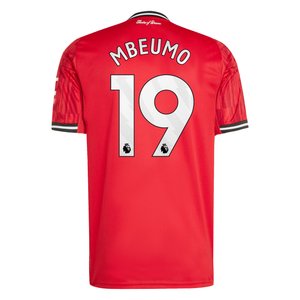 Maillot Domicile Manchester United adidas 2025-26 avec flocage Mbeumo 19, vue 4