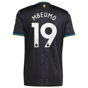 Maillot troisième tenue Manchester United adidas 2025-26 avec flocage Mbeumo 19, vue 4