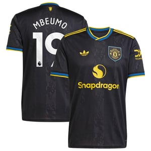 Maillot troisième tenue Manchester United adidas 2025-26 avec flocage Mbeumo 19, vue 1