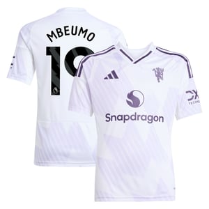 Maillot Extérieur de Manchester United adidas 2025-26 - Enfants avec flocage Mbeumo 19, vue 1