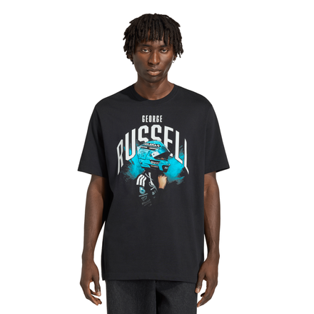 Mercedes AMG Petronas adidas F1 George Russell Graphic T-Shirt - Black