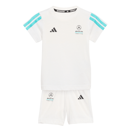 Mercedes AMG Petronas adidas F1 Short & T-Shirt Set- White - Infant