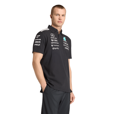 Mercedes AMG Petronas adidas F1 2026 Team Polo - Black