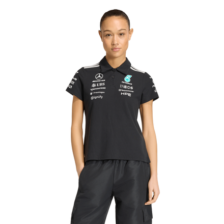 Mercedes AMG Petronas adidas F1 2026 Team Polo - Black - Womens