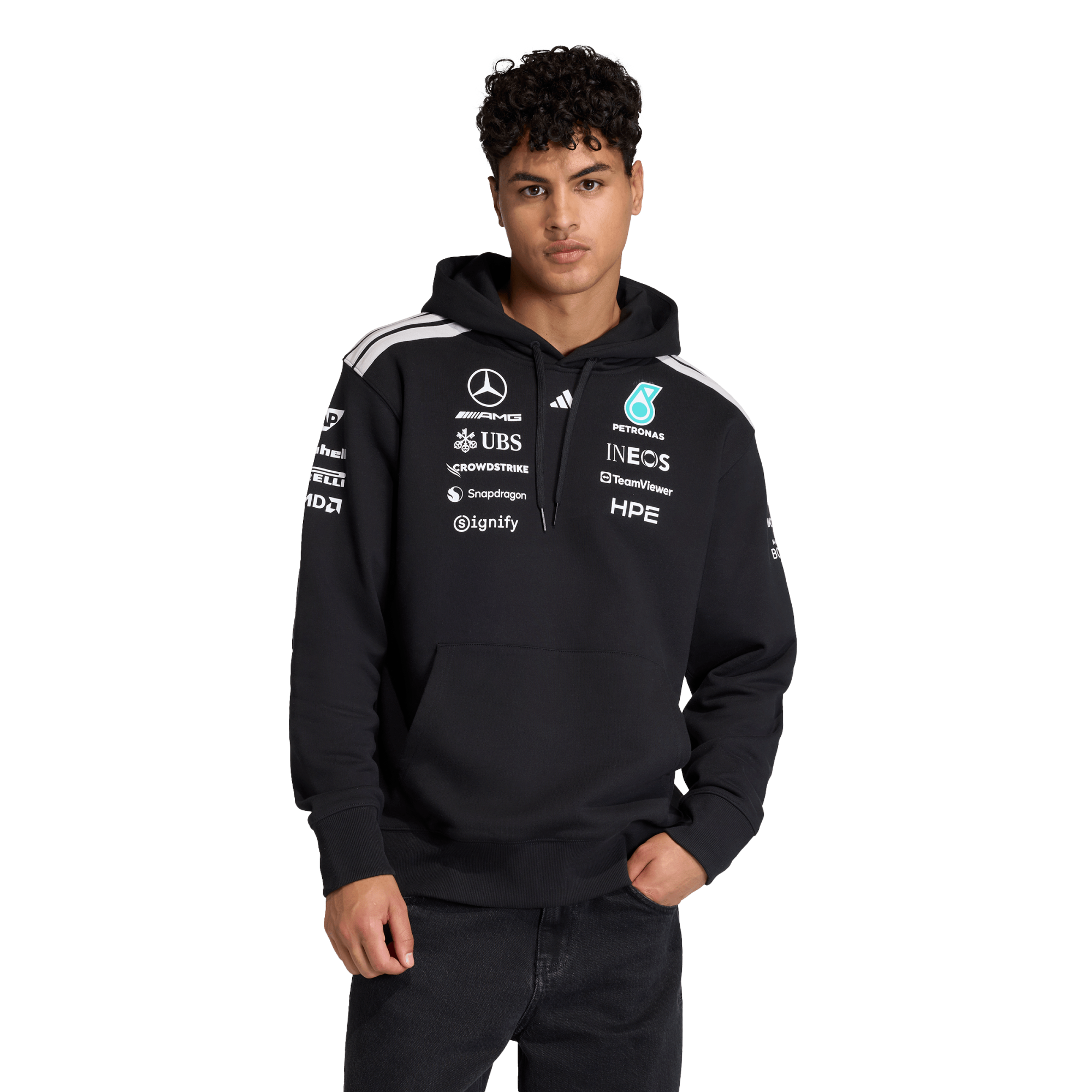 Sweat à capuche Mercedes AMG Petronas adidas F1 2026 - Noir