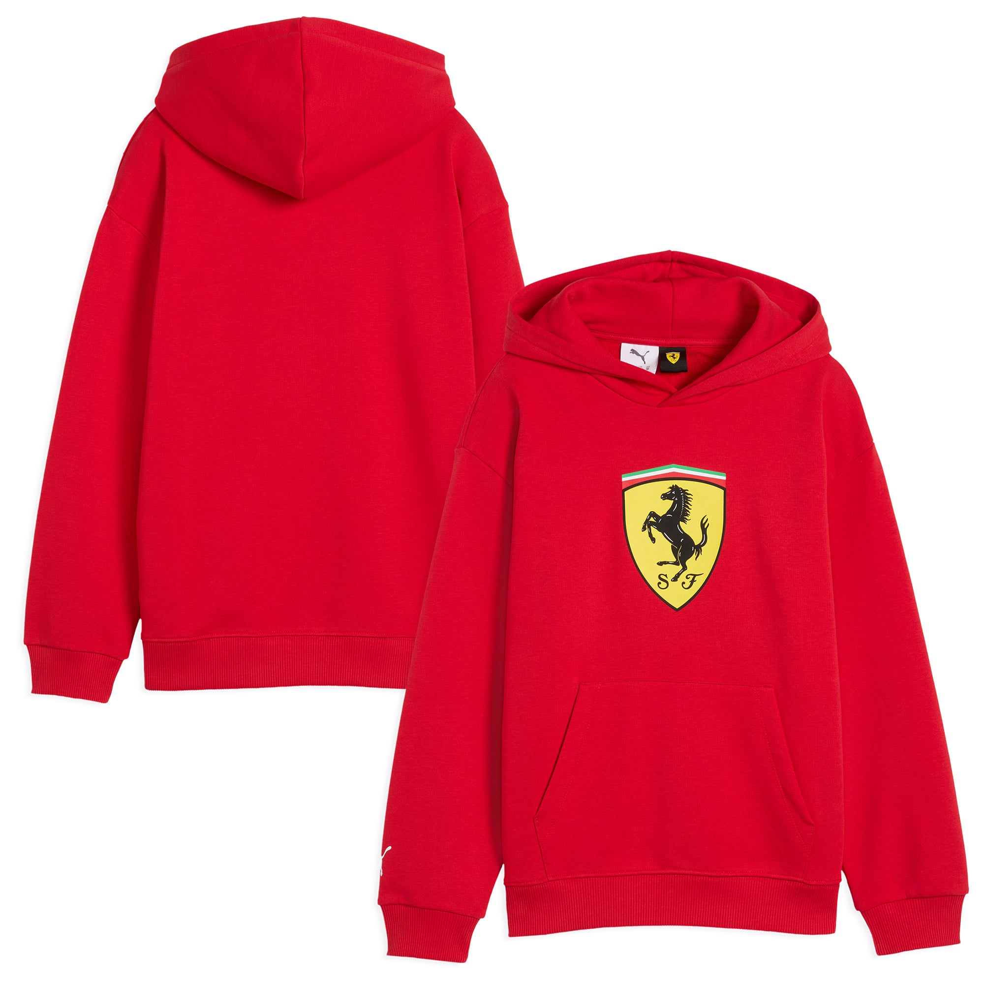 Scuderia Ferrari Puma Kapuzenpullover mit Logo – Rot – Kinder