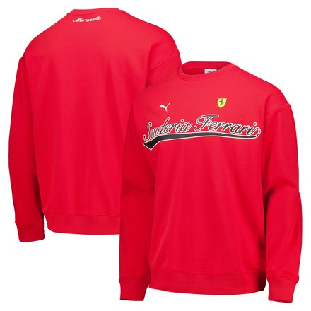 Scuderia Ferrari Shield Sweatshirt by Puma - Red