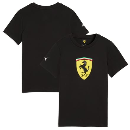 Scuderia Ferrari Puma Large Shield T-Shirt - Black - Kids