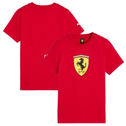 Scuderia Ferrari Puma Large Shield T-Shirt - Red - Kids