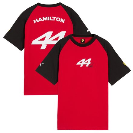 Scuderia Ferrari Lewis Hamilton T-Shirt - Red - Kids
