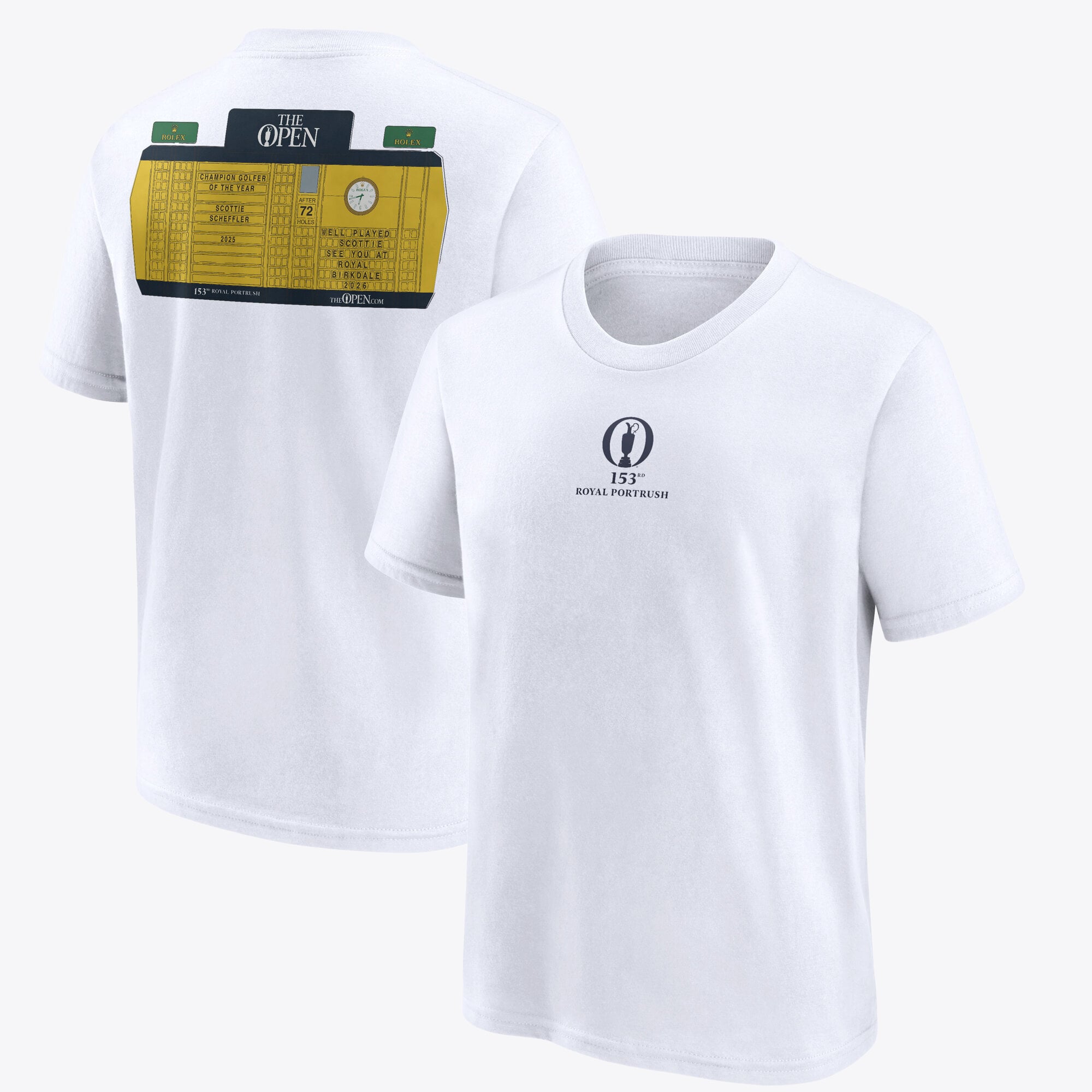 Maglietta grafica The 153rd Open Royal Portrush Champion Golfer Scottie Scheffler - Bambino