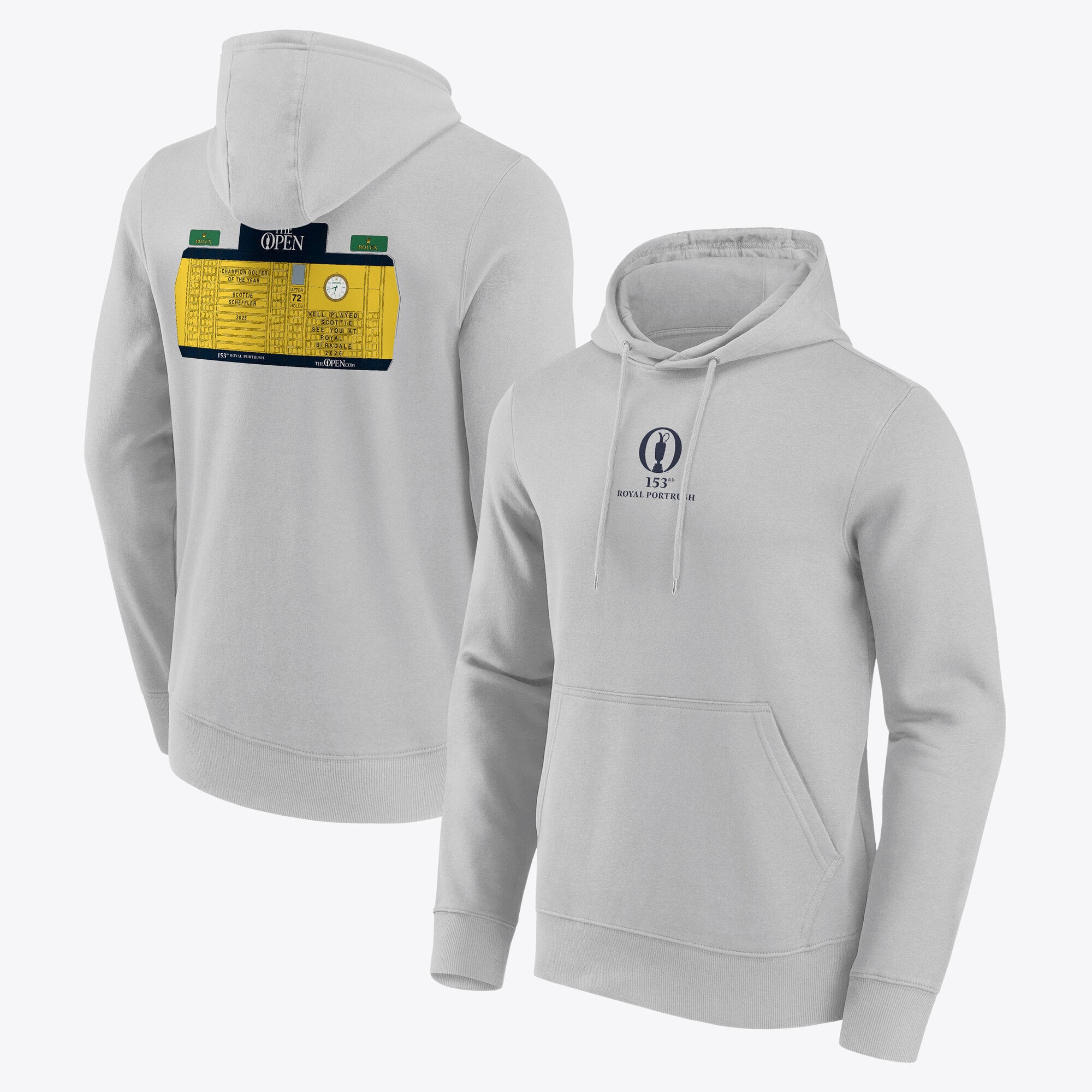 Felpa con cappuccio grafica The 153rd Open Royal Portrush Champion Golfer Scottie Scheffler