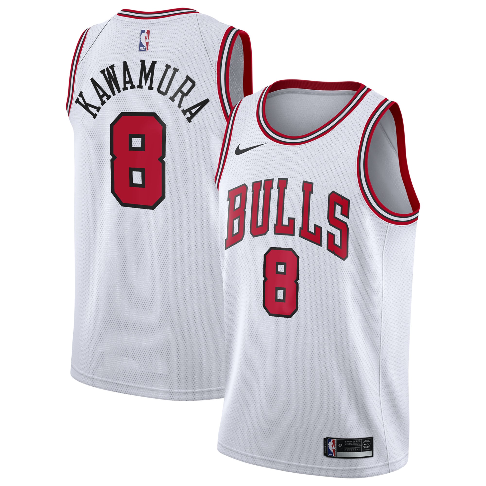 Camiseta Nike Association Edition Swingman de los Chicago Bulls - Blanca - Yuki Kawamura - Juvenil