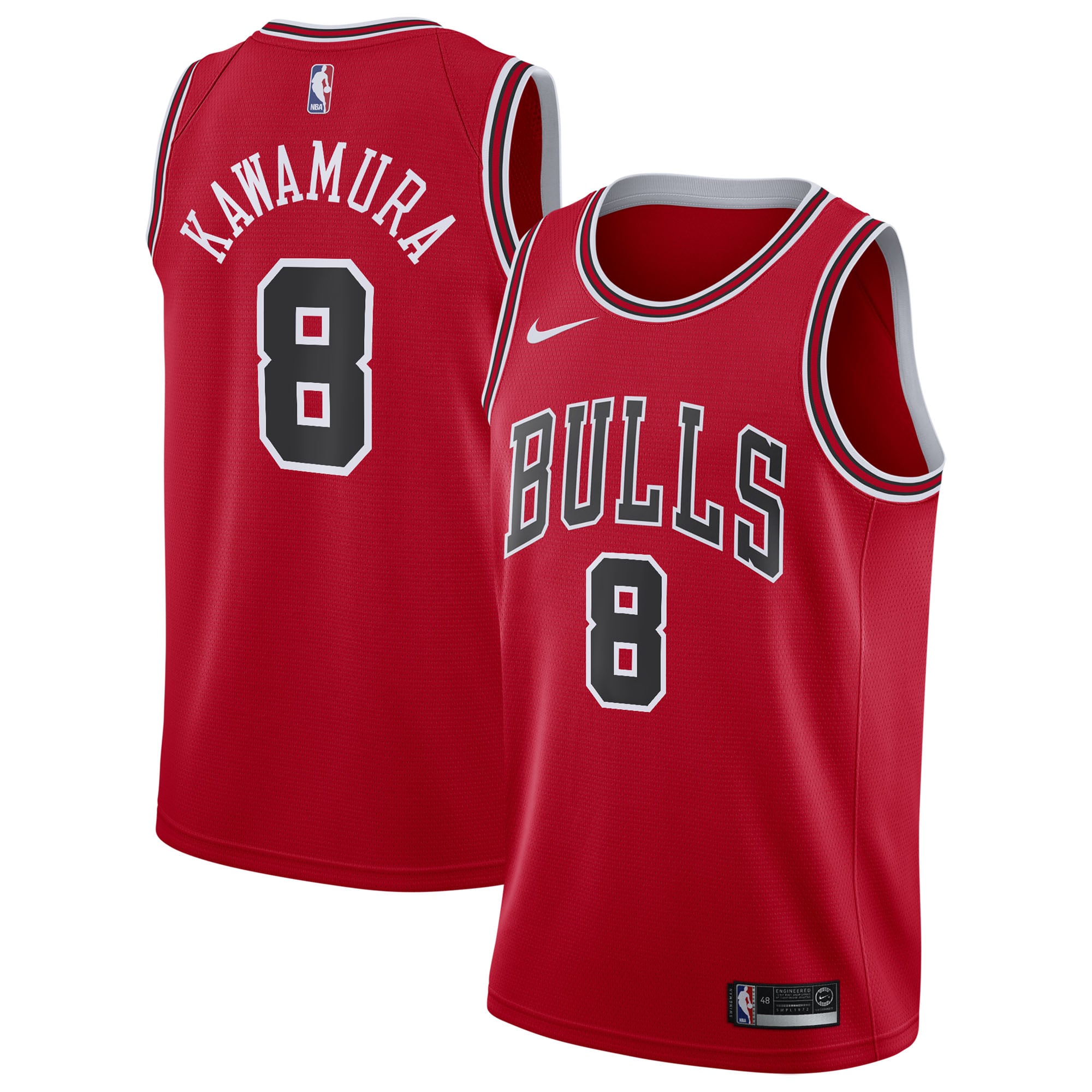 Camiseta Nike Icon Edition Swingman de los Chicago Bulls - Roja - Yuki Kawamura - Juvenil