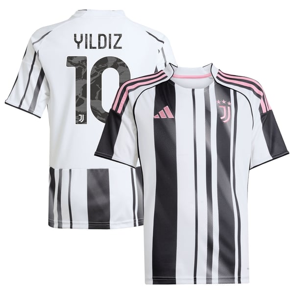 Maillot Domicile Juventus adidas 25/26 - Enfant avec flocage Yildiz 10