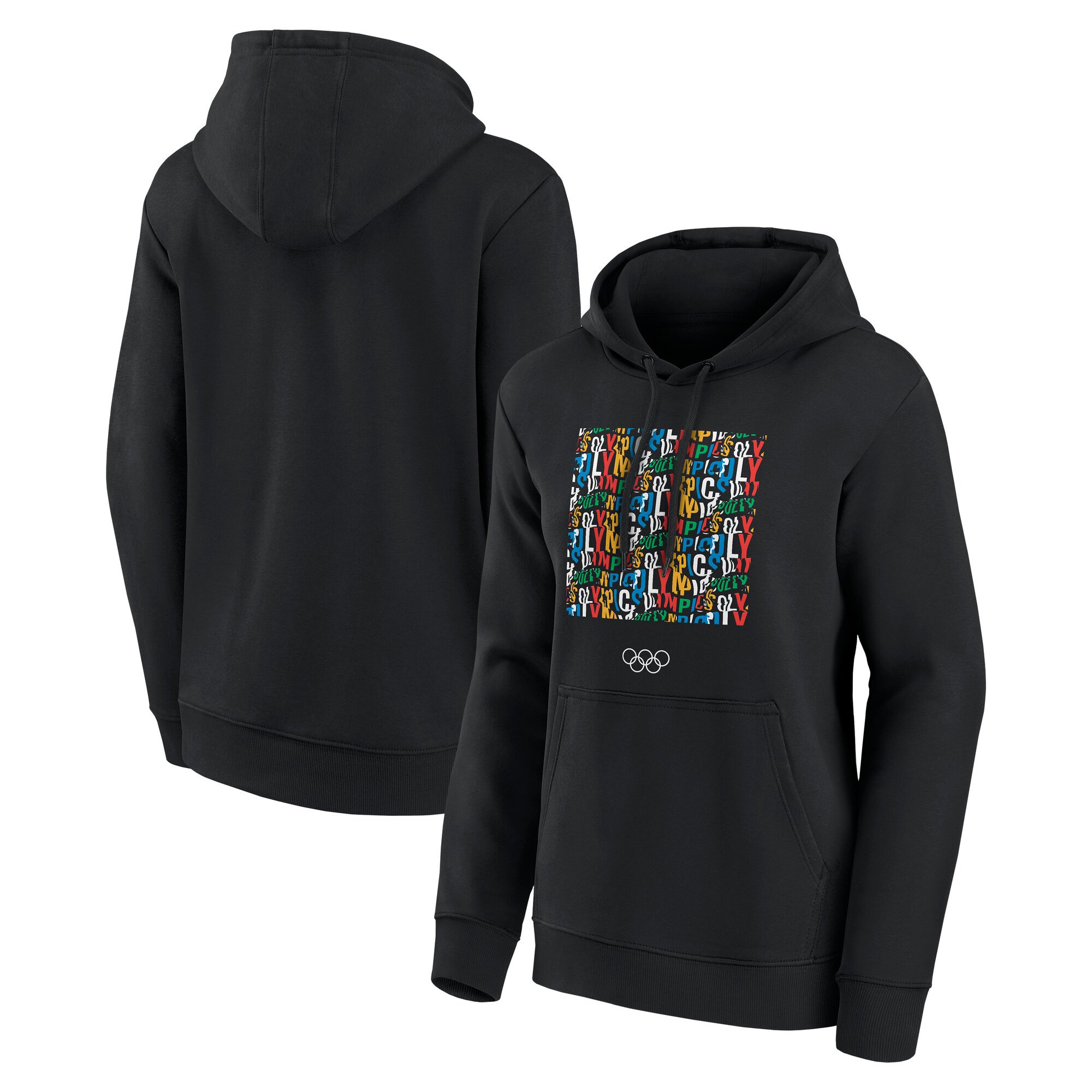 Felpa con cappuccio grafica The Olympic Collection - Nero - Donna