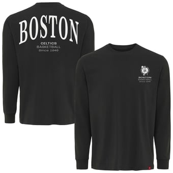 Unisex Adult Sportiqe Anthracite Boston Celtics Athletic Club Collection Sherwood Relaxed Fit Premium Long-Sleeve T-Shirt