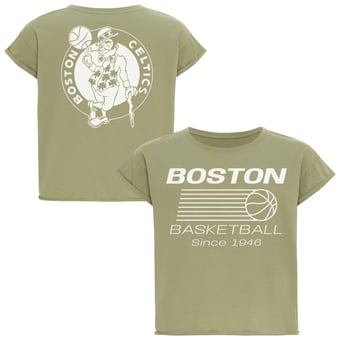 Women's Sportiqe  Kelly Green Boston Celtics Athletic Club Collection Alana Premium Cropped T-Shirt
