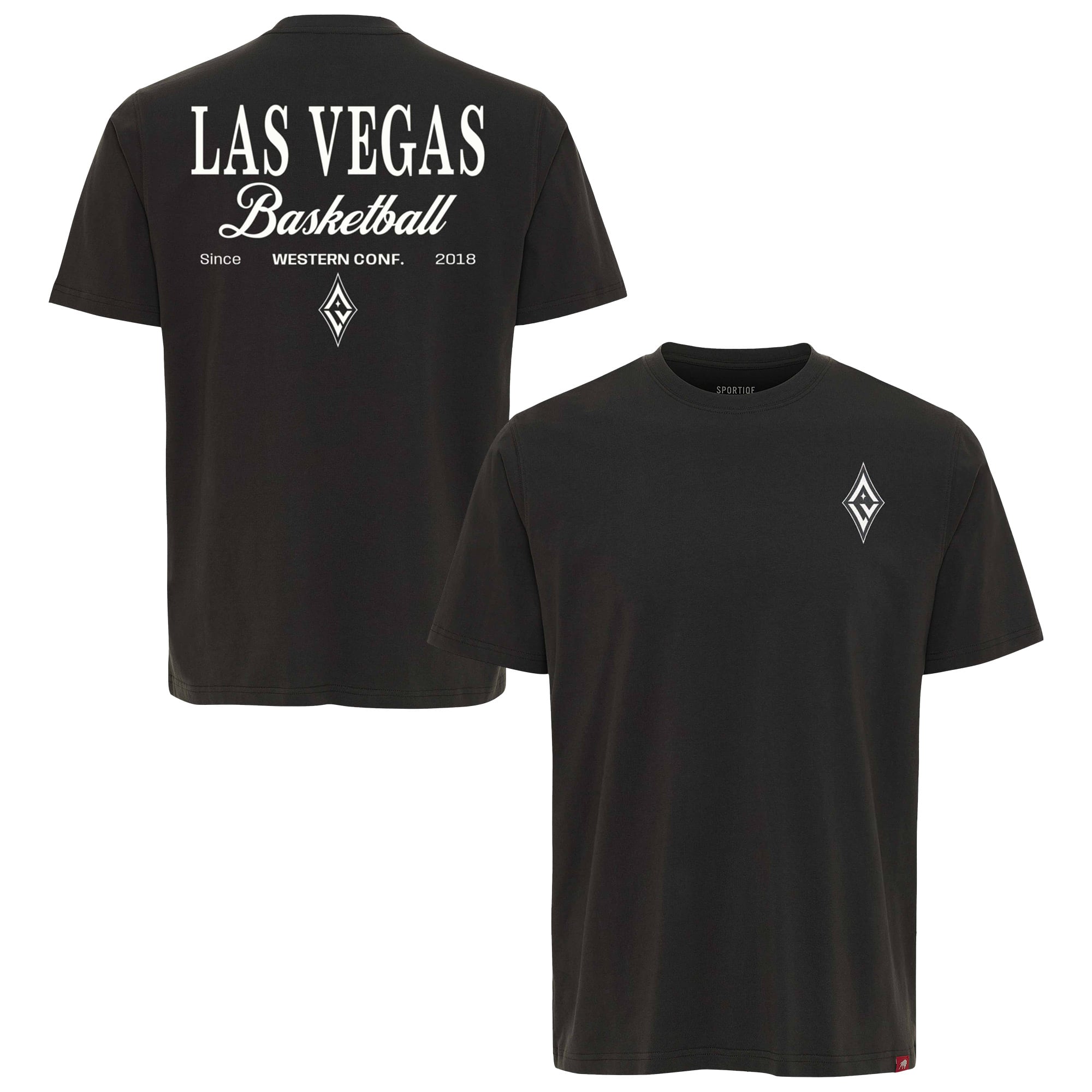Unisex Sportiqe Anthracite Las Vegas Aces Athletic Club Collection Duke Relaxed Fit Premium T-Shirt