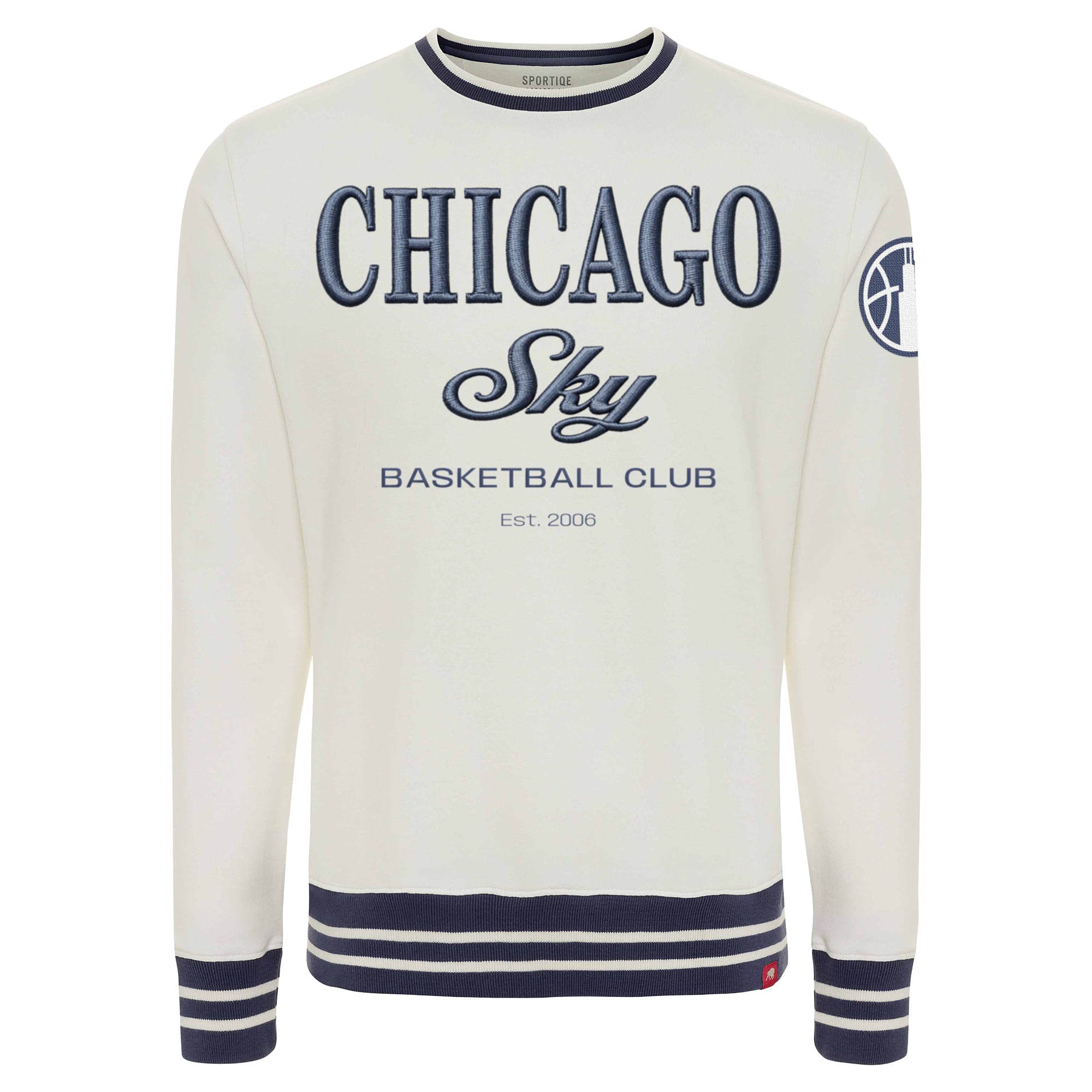 Unisex Sportiqe Cream Chicago Sky Athletic Club Collection French Terry Crew Sweatshirt