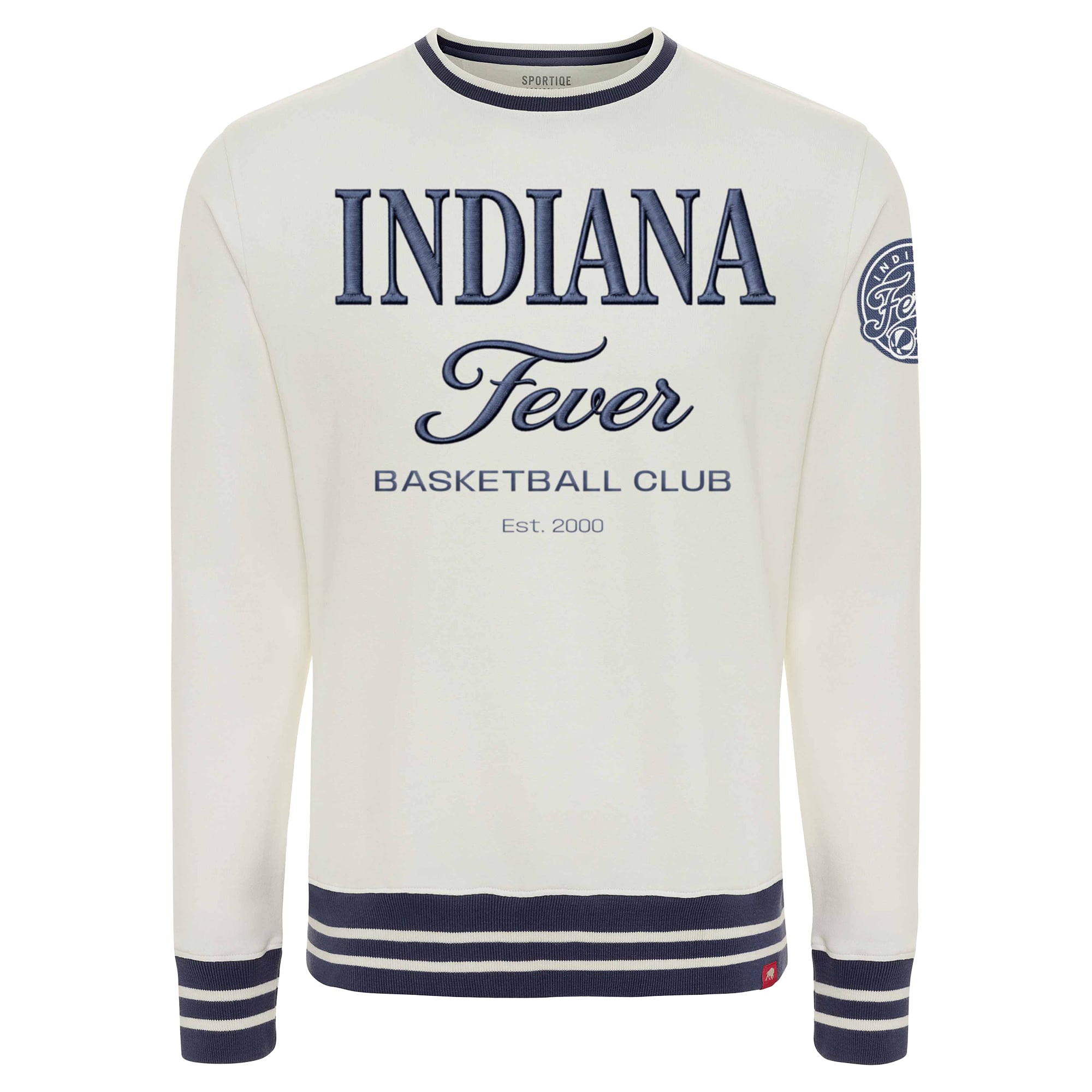 Unisex Sportiqe Cream Indiana Fever Athletic Club Collection French Terry Crew Sweatshirt
