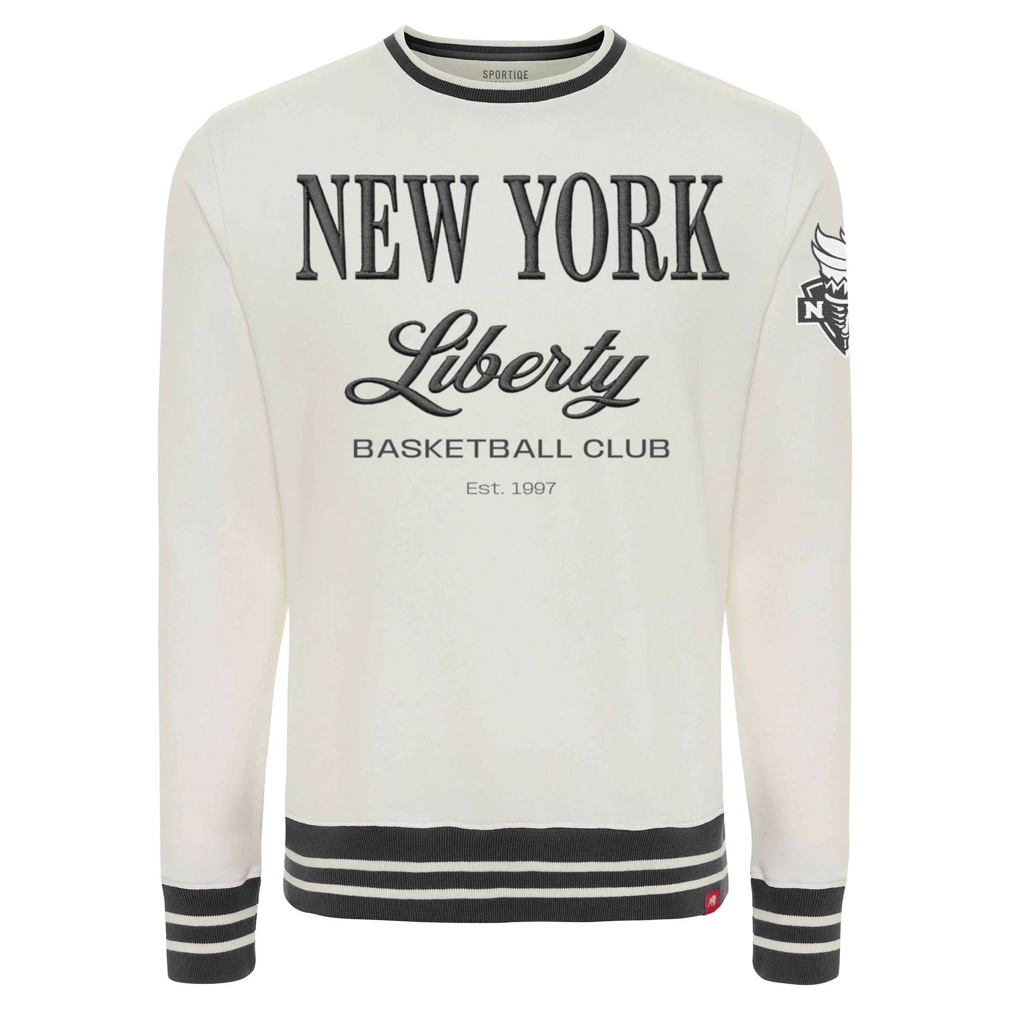 Unisex Sportiqe Cream New York Liberty Athletic Club Collection French Terry Crew Sweatshirt
