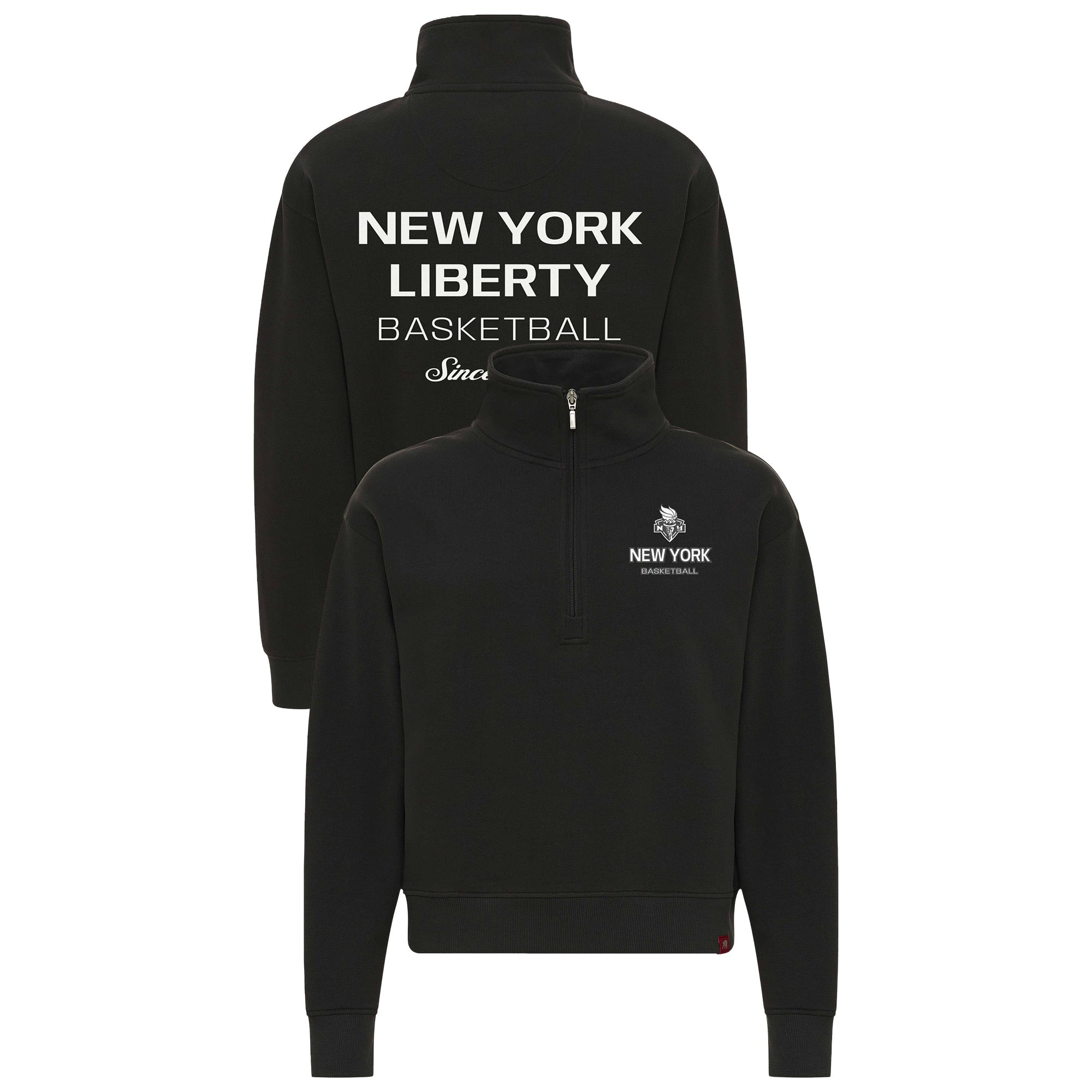 Women's Sportiqe Anthracite New York Liberty Athletic Club Collection Marant Quarter-Zip Pullover