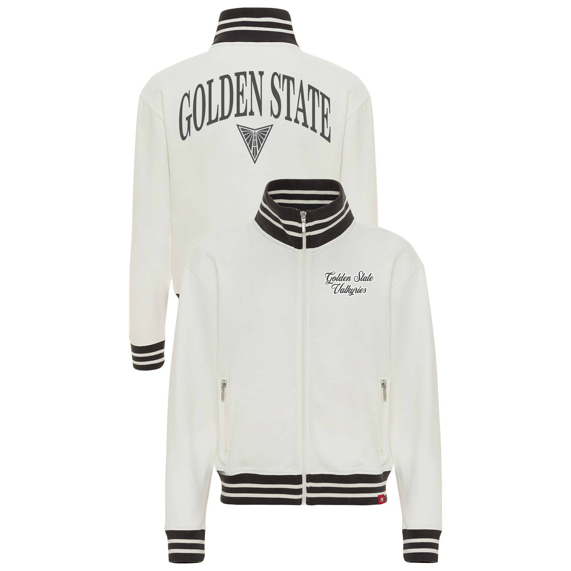 Women's Sportiqe Cream Golden State Valkyries Athletic Club Collection Sutton French Terry Full-Zip Jacket