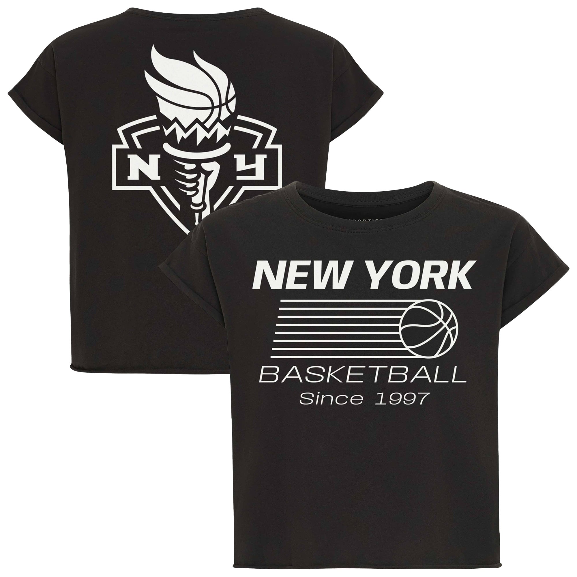Women's Sportiqe Anthracite New York Liberty Athletic Club Collection Alana T-Shirt