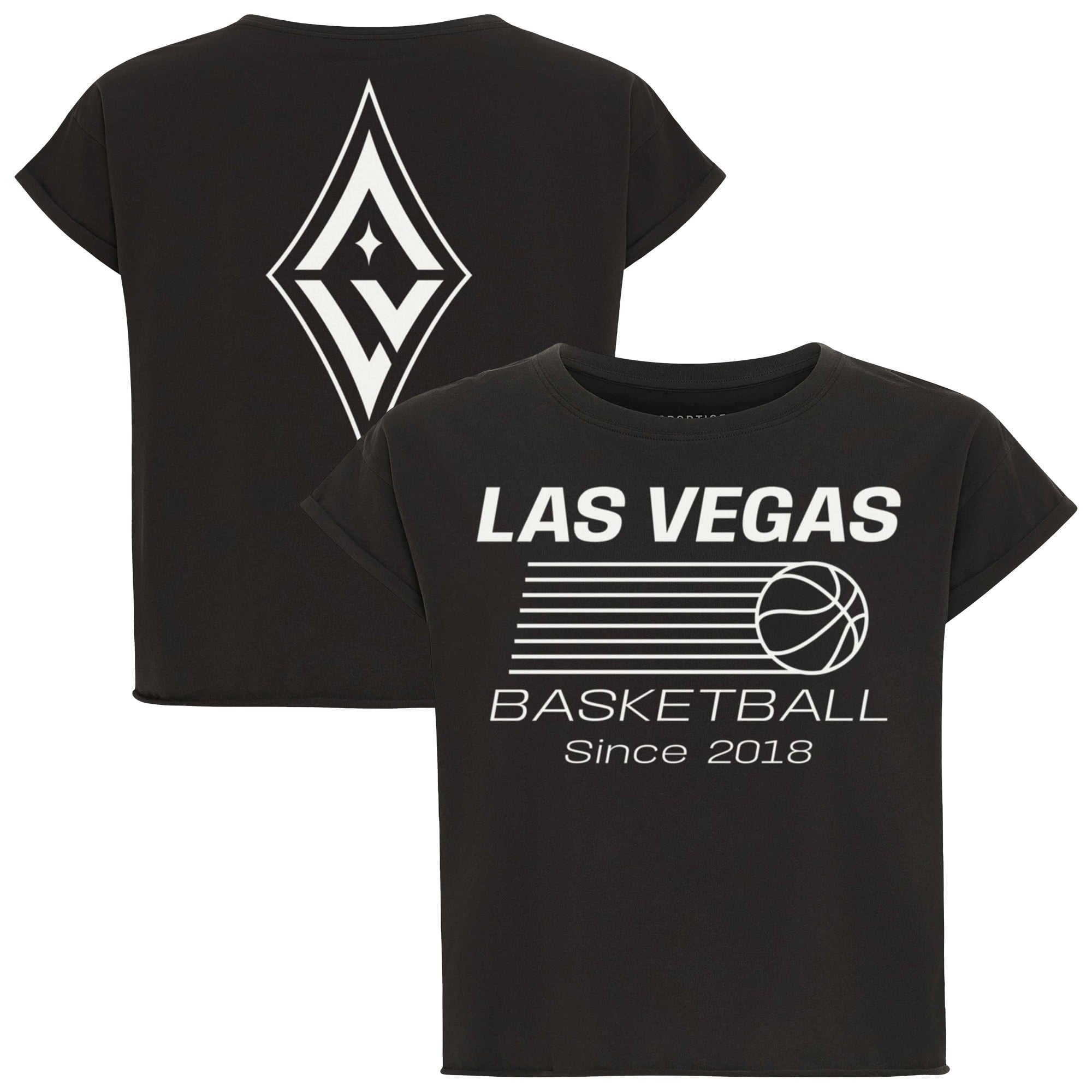 Women's Sportiqe Anthracite Las Vegas Aces Athletic Club Collection Alana T-Shirt