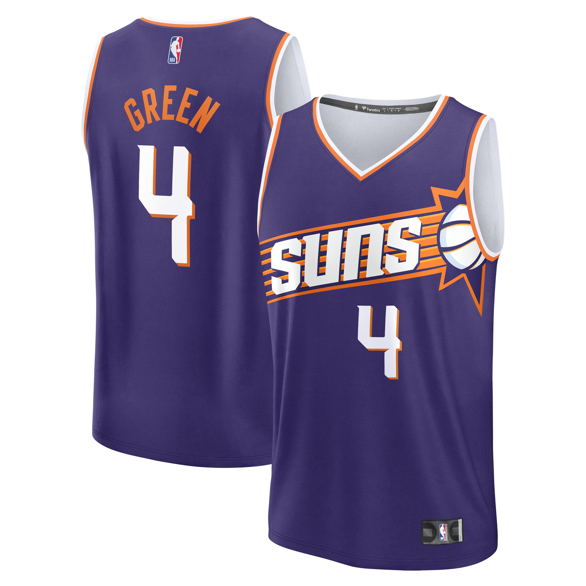 Men's Fanatics Jalen Green Purple Phoenix Suns Fast Break Replica Jersey - Icon Edition