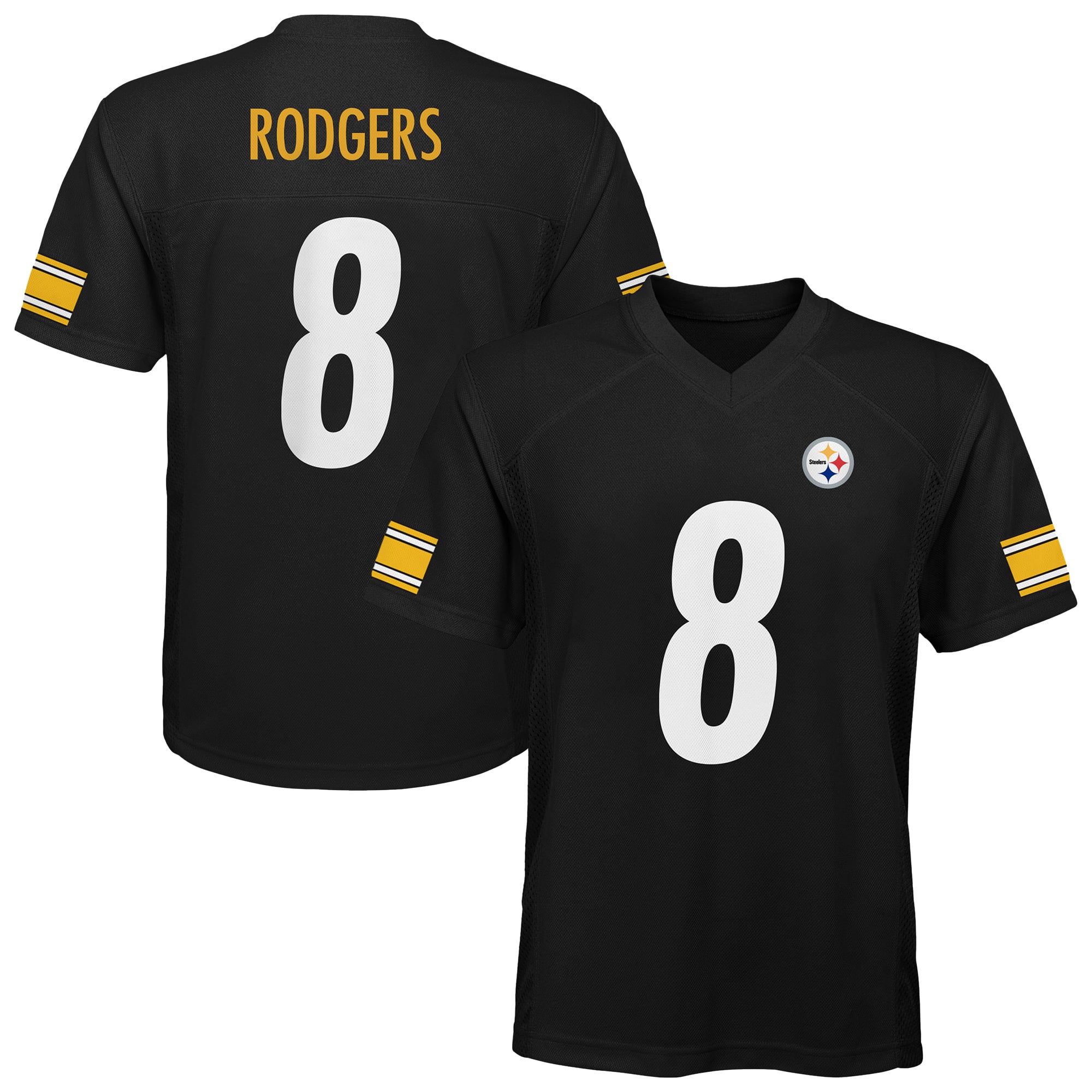 Youth Aaron Rodgers Black Pittsburgh Steelers Replica Jersey
