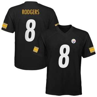 Youth Aaron Rodgers Black Pittsburgh Steelers Replica Jersey