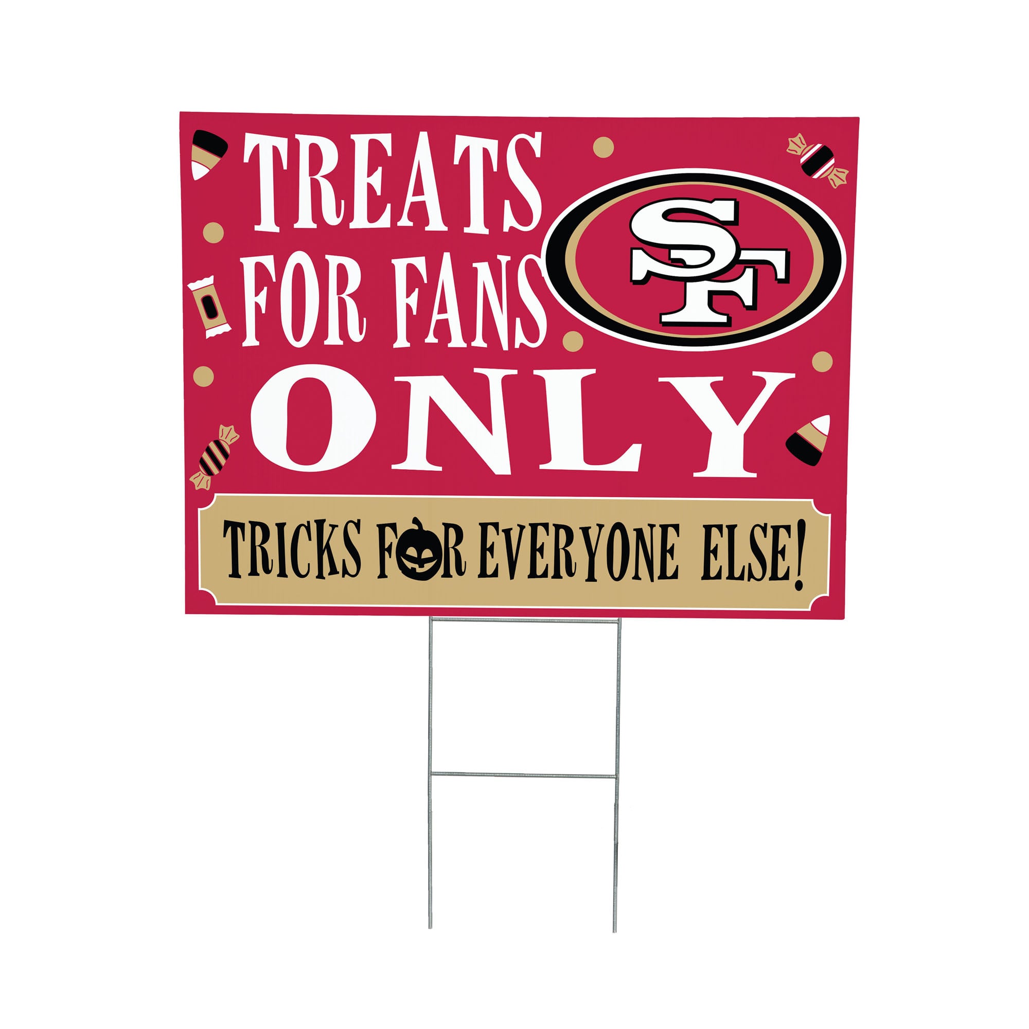 San Francisco 49ers 18" x 24" Halloween Treats Outdoor Yard Sign